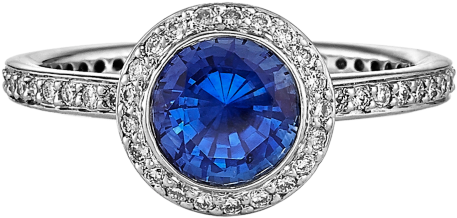 Blue Sapphire Gemstone For Foreign Travel - Blue Sapphire Ring Png (1024x687), Png Download