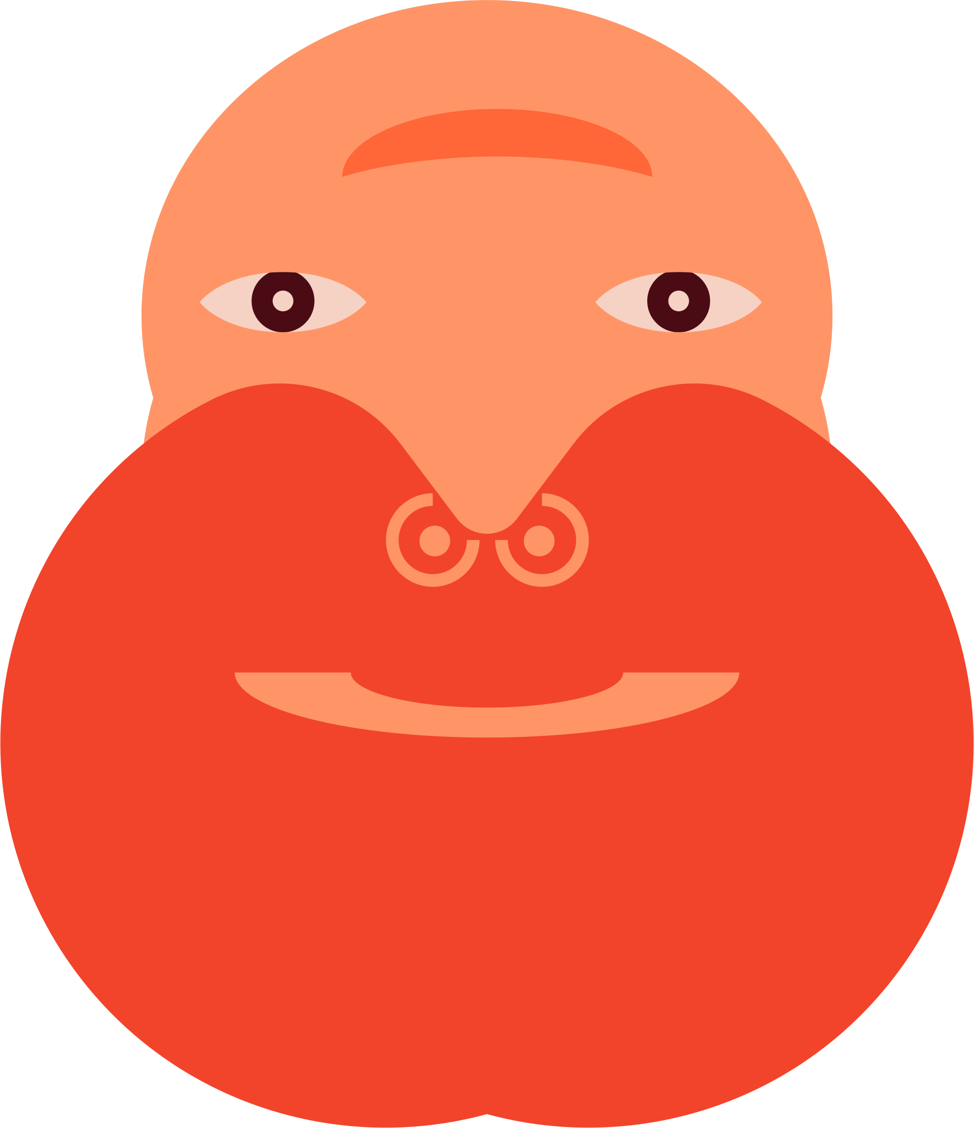 Big Image - Cartoon Bald Man Red Beard (1926x2232), Png Download