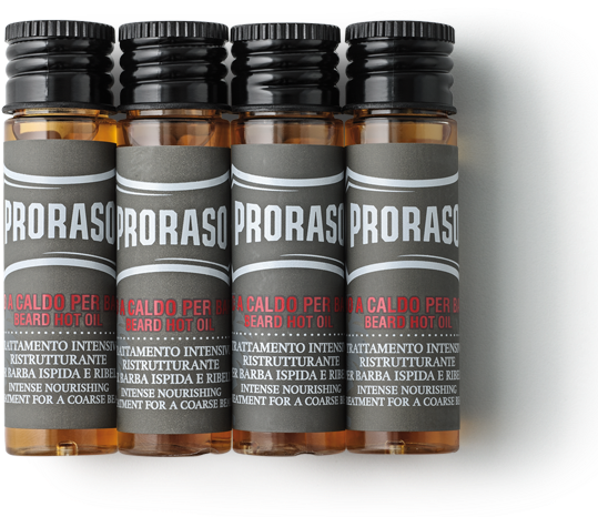 English - Proraso Hot Oil Beard Treatment, 4 Count (640x505), Png Download