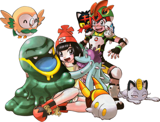 Image[manga] Sun, Moon And Her Nasty Tastes By Satoshi - Pokemon Special Sun And Moon (540x413), Png Download