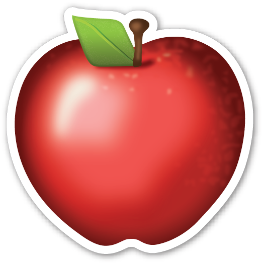 Objects-0214 - Emojis De Whatsapp Manzana (525x531), Png Download