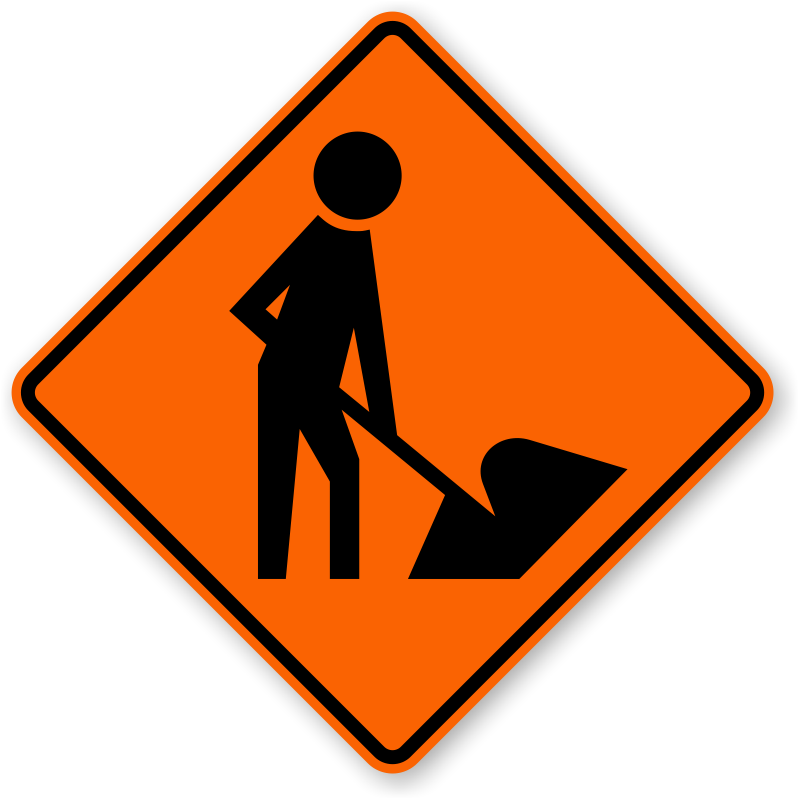 8th & Main Stop Light Expected To Be Functional Today - Road Construction Sign (800x800), Png Download