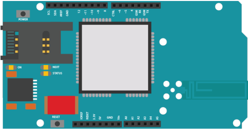 Arduino Gsm Shield Vector - Arduino Gsm Shield Fritzing (500x312), Png ...