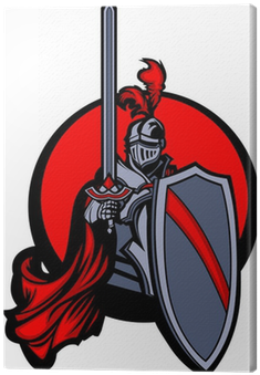 Medieval Knight With Sword And Shield Vector Mascot - Knight (400x400), Png Download