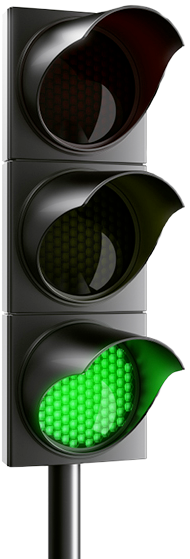 “slow Down Speed Racer ” - Green Traffic Light (400x599), Png Download
