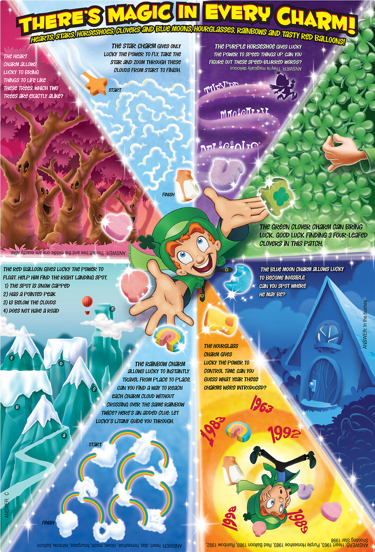 Lucky Charms Gluten Free Breakfast Cereal, - General Mills Lucky Charms Cereal, Chocolate - 12 Oz (1800x1800), Png Download