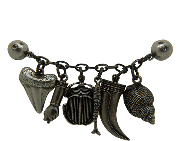 Lucky Charms Pin, Antique Silver - Chain (600x600), Png Download