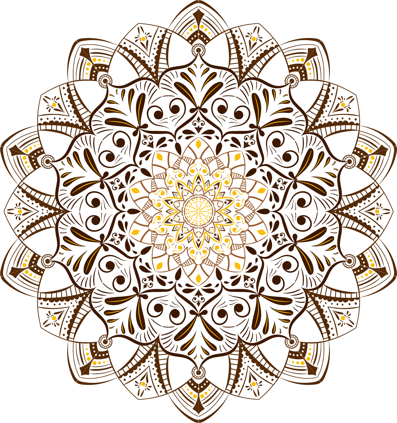 Vector Mandala Png - Indian Mandala Vector Png (1272x1358), Png Download