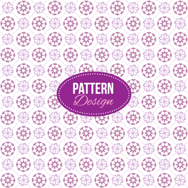 Purple Pattern With Mandala And Floral Designs, Background, - Mosaic (640x640), Png Download