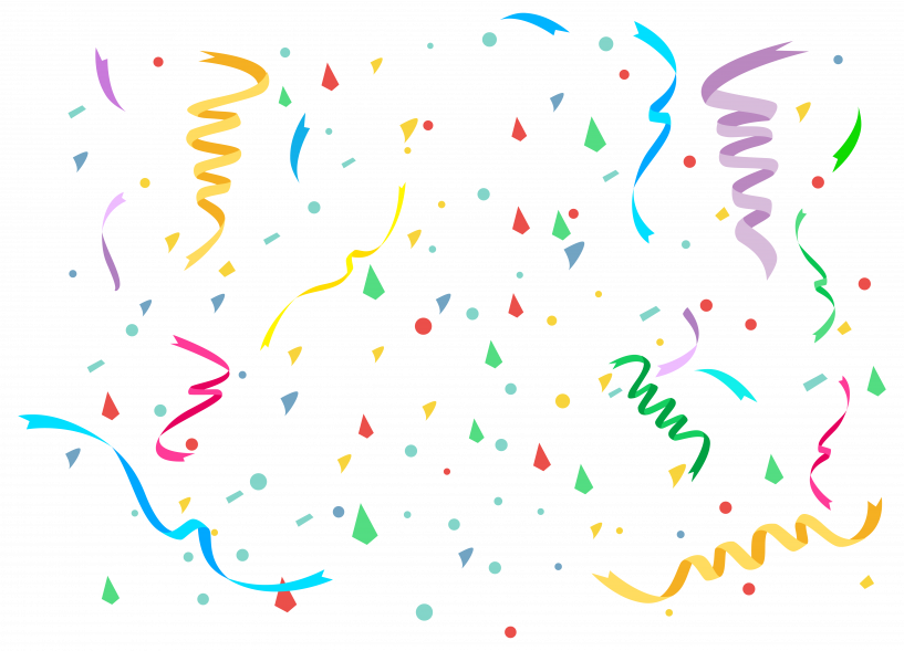 Confetti Png (817x589), Png Download