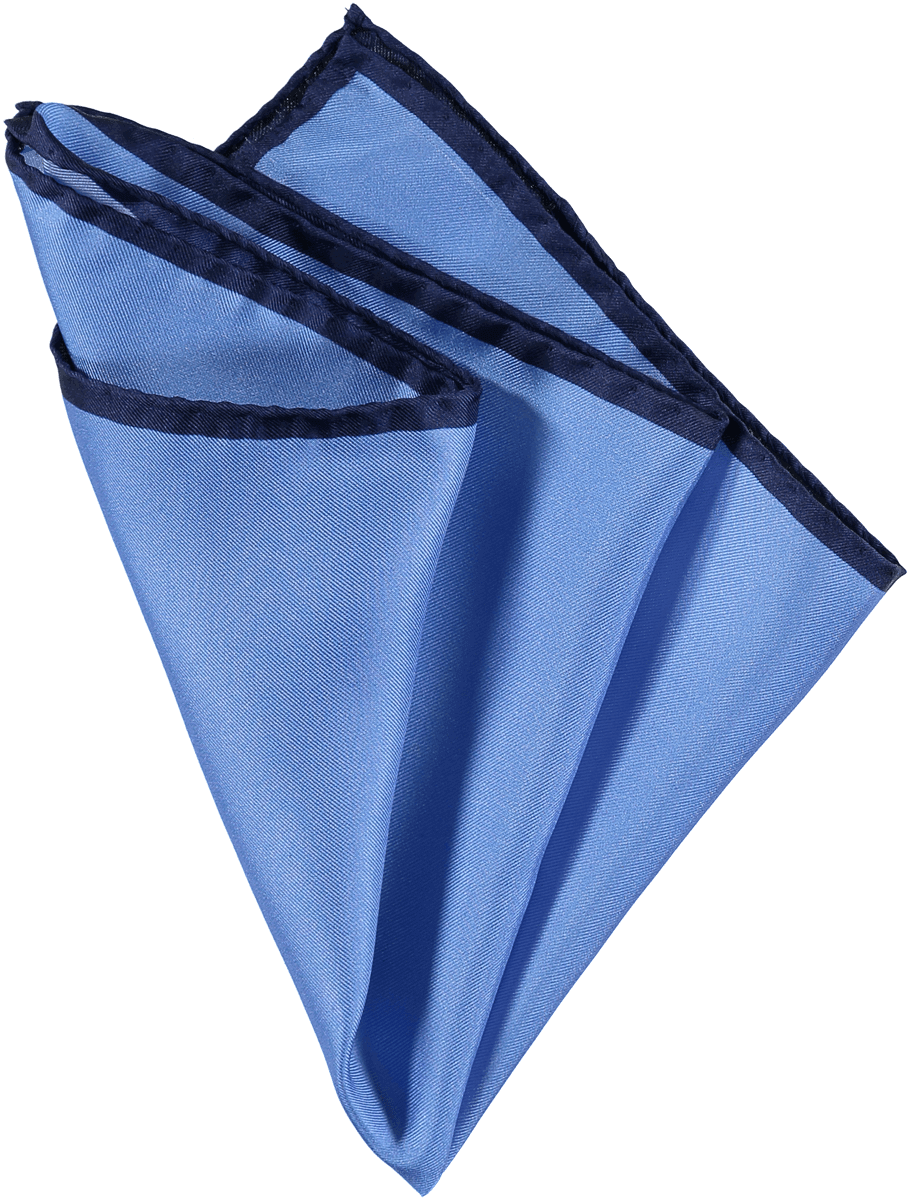 Menswear Accessories Silk Pocket Square Sky Blue Navy - Handkerchief In Pocket Transparent Background (909x1200), Png Download