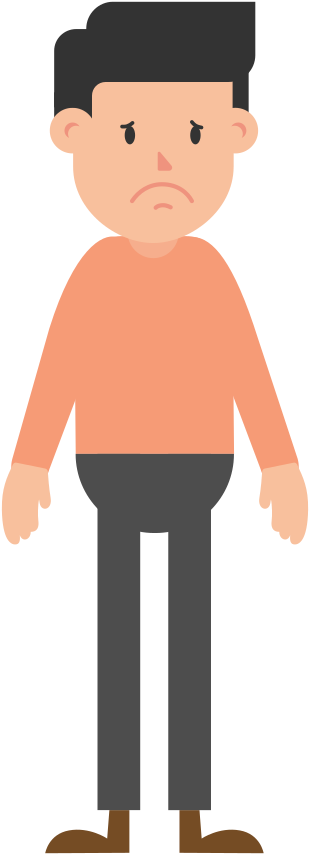 Open Sad Man Vector Png Full Size Png Download Seekpng