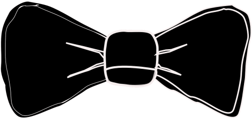 Bowtie Vector - Black Bow Tie Clip Art (500x250), Png Download