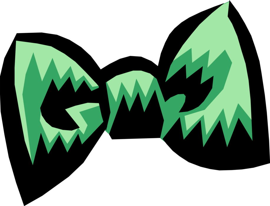 Vector Illustration Of Bow Tie Necktie Clothing Apparel (916x700), Png Download