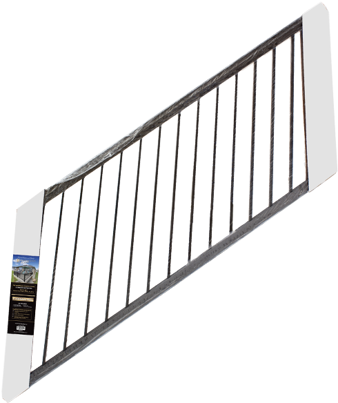 Harmony Railing 36 X 8 Stair Railing Black Harmony - Stair Railing Png (650x650), Png Download