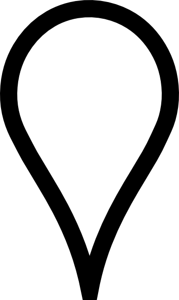 Google Maps Pin Outline (354x592), Png Download