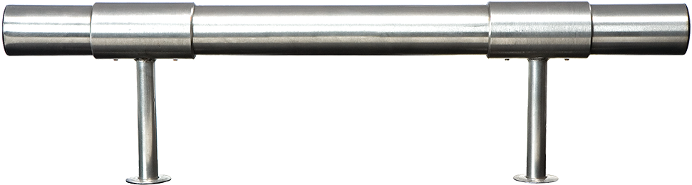 Cartstop Stainless Steel Rail - Stainless Steel Rail (1000x303), Png Download