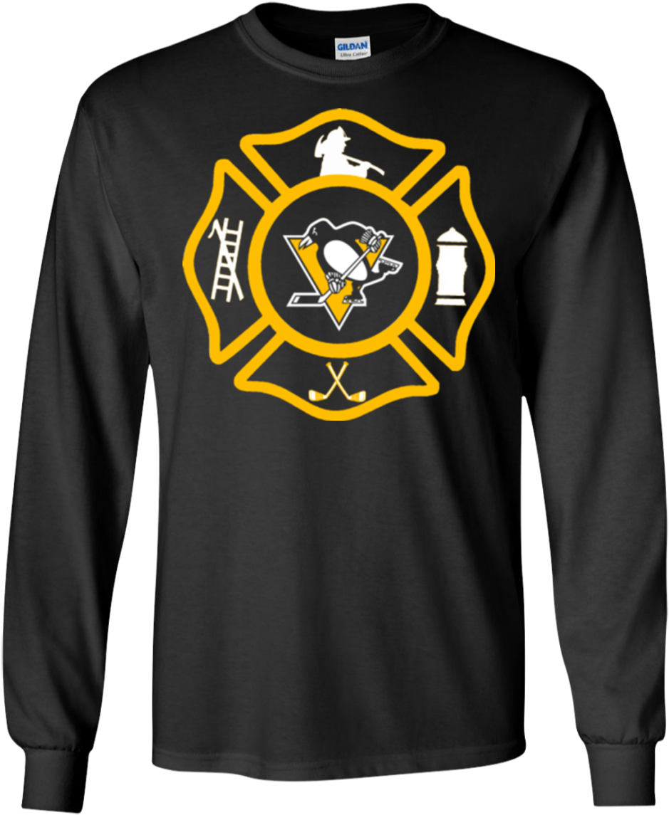 Pittsburgh Penguins Firefighter Maltese Cross Hoodies - Make A Maltese Cross Out (1155x1155), Png Download