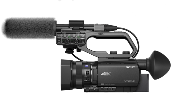 Pxw-z90 Palm Camcorder With Broadcast Quality 4k Hdr, - Sony Fdr-ax700 Compact 4k Hdr Camcorder (600x341), Png Download