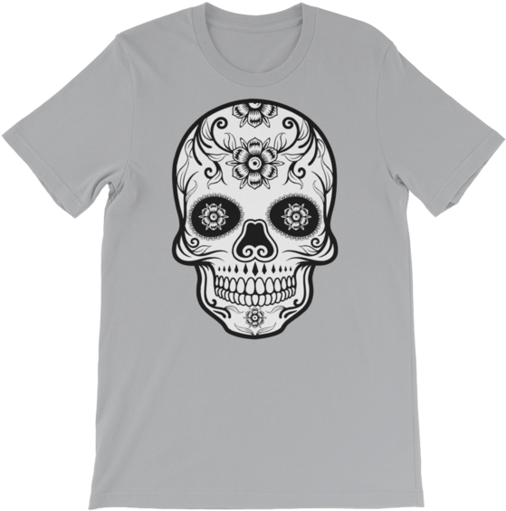 Dia De Los Muertos White Skull Graphic T-shirt - Череп Вектор (600x600), Png Download