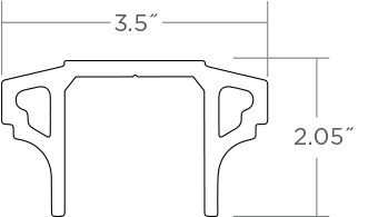 Reserve Bottom Rail - Deck Railing (632x316), Png Download