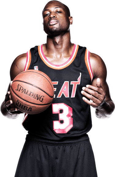 Dwyane Wade - Dwyane Wade Miami Heat Png (475x624), Png Download