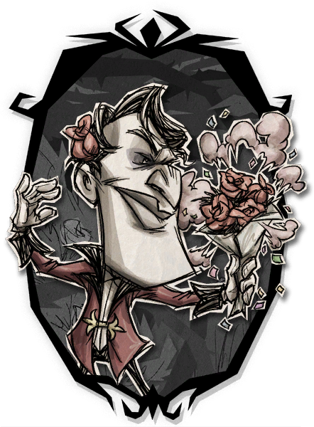 Maxwell Rose - Don T Starve Survivor Collection (442x600), Png Download