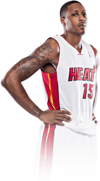 15 - Mario Chalmers Heat Png (400x640), Png Download
