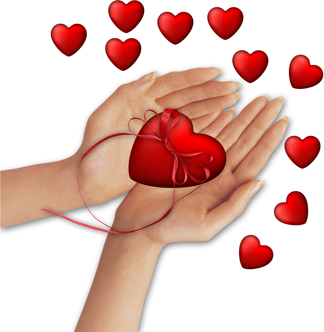 Png Image Hands Heart - Romantic Png (1280x1280), Png Download