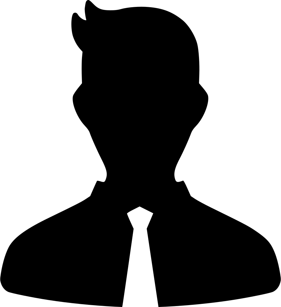 Display Contact Tie User Default Suit Comments - Man With Tie Icon (898x980), Png Download