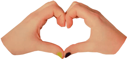 Hand Heart Transparent Background (500x250), Png Download
