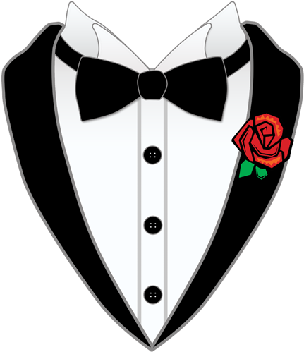 Suit Jacket Clipart With Transparent Background - Tuxedo Groom Or Groomsman Wedding Party T Shirt (600x500), Png Download