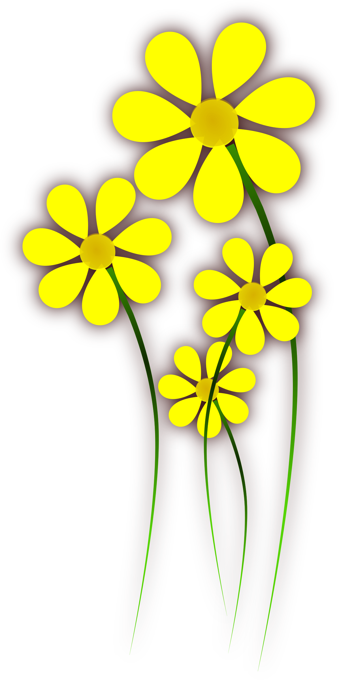 The Best - Free Clipart Yellow Flowers (640x1280), Png Download