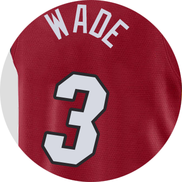Miami Heat Dwyane Wade - Dwyane Wade Red Jersey (360x360), Png Download