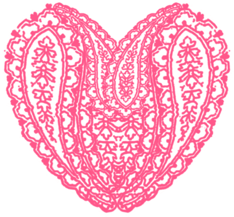 Pink Heart Love You Card Pink, Emoji, Abstract, Background - Dog Tag Art Paisley And Plaid Pet Id Tag (640x640), Png Download