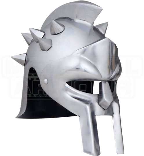 Spiked Crest Gladiator Helmet - Gladiator Helmet Png (550x550), Png Download