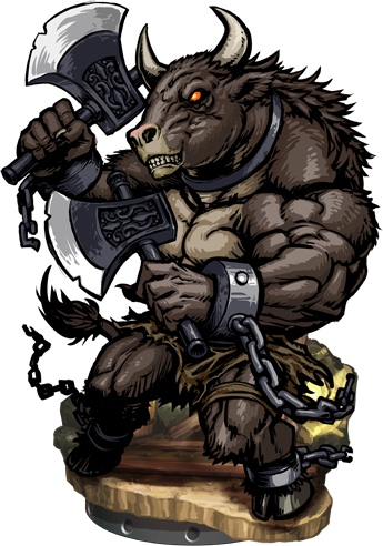 Minotaur Gladiator Figure - Illustration (345x492), Png Download