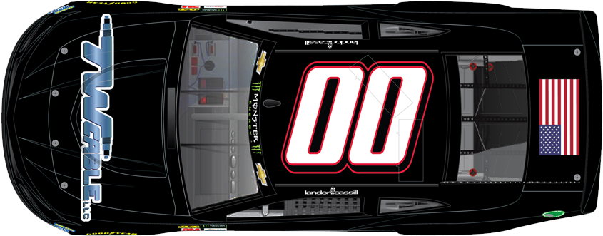 Tw Cable Llc, Sponsors 00 Car For Starcom Racing - Nascar 00 Landon Cassill (1000x441), Png Download