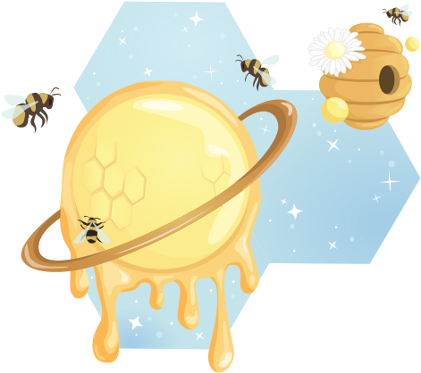 Save The Bees - Illustration (500x500), Png Download