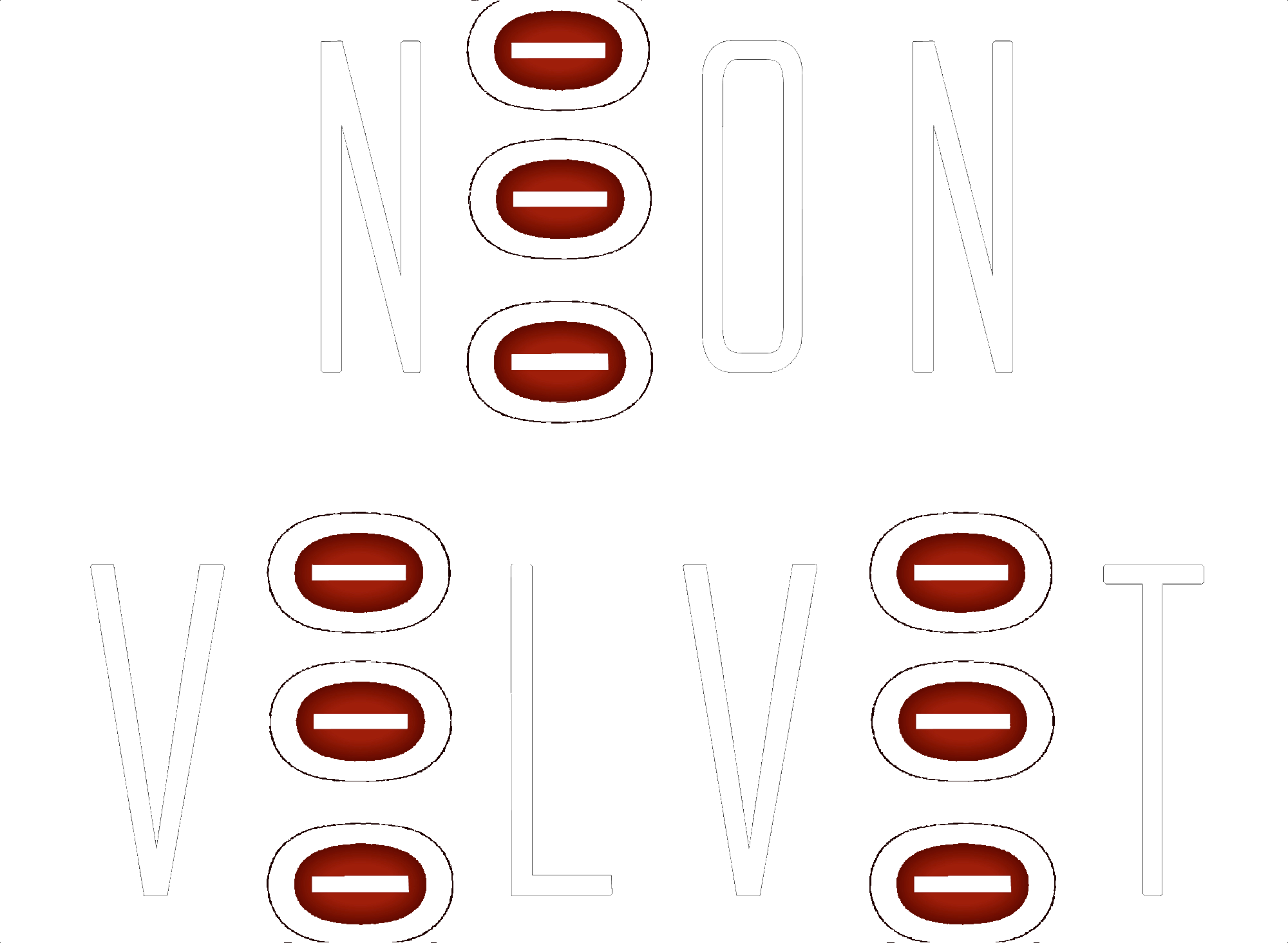 Neon Velvet Logo White Transparent Png - Illustration (2000x1465), Png Download