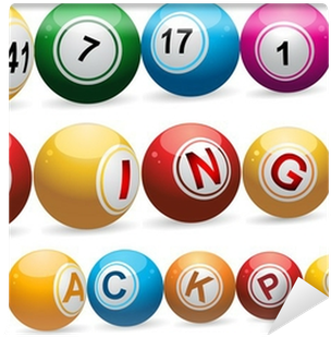 Bingo Balls On White Self-adhesive Wall Mural • Pixers® - Free Bingo Balls Vector (400x400), Png Download
