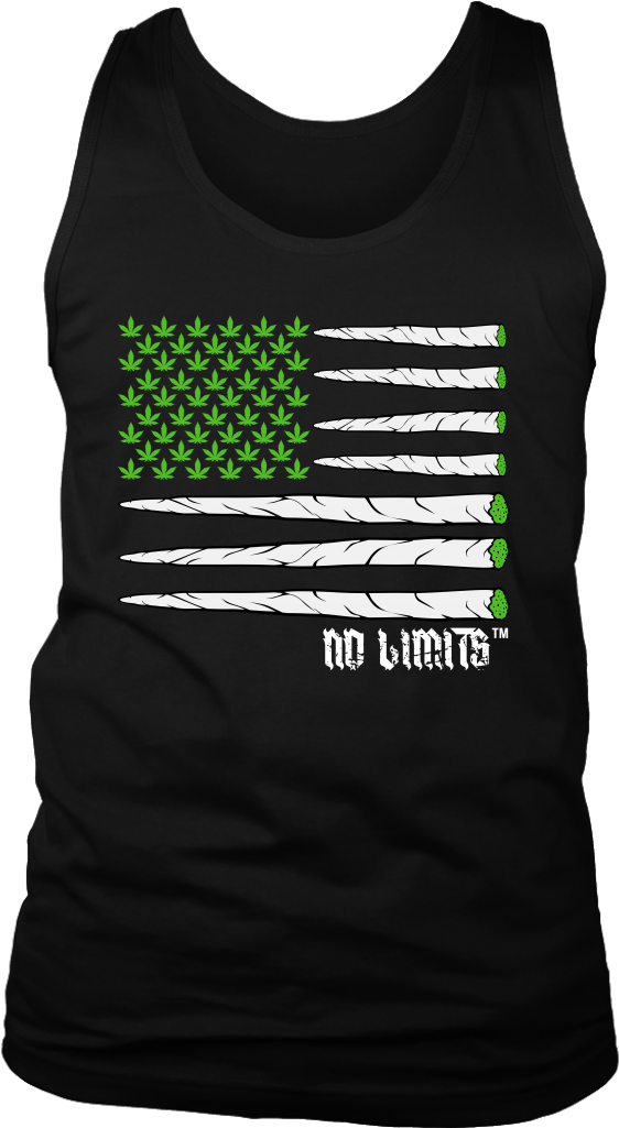 Marijuana Joint Flag District Unisex Tank By No Limits - Shirt (1024x1024), Png Download