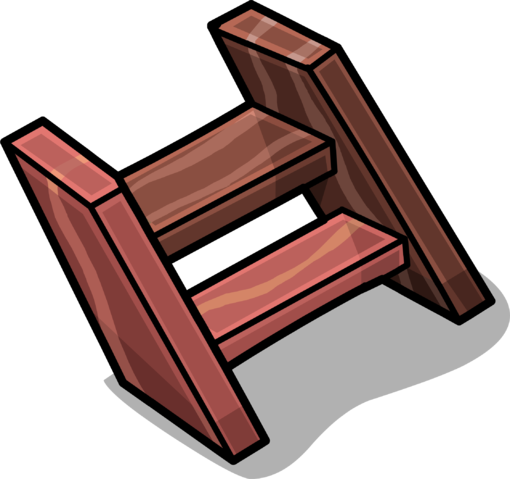Short Wooden Steps Sprite 003 - Escalera De Madera Pequeña (510x479), Png Download