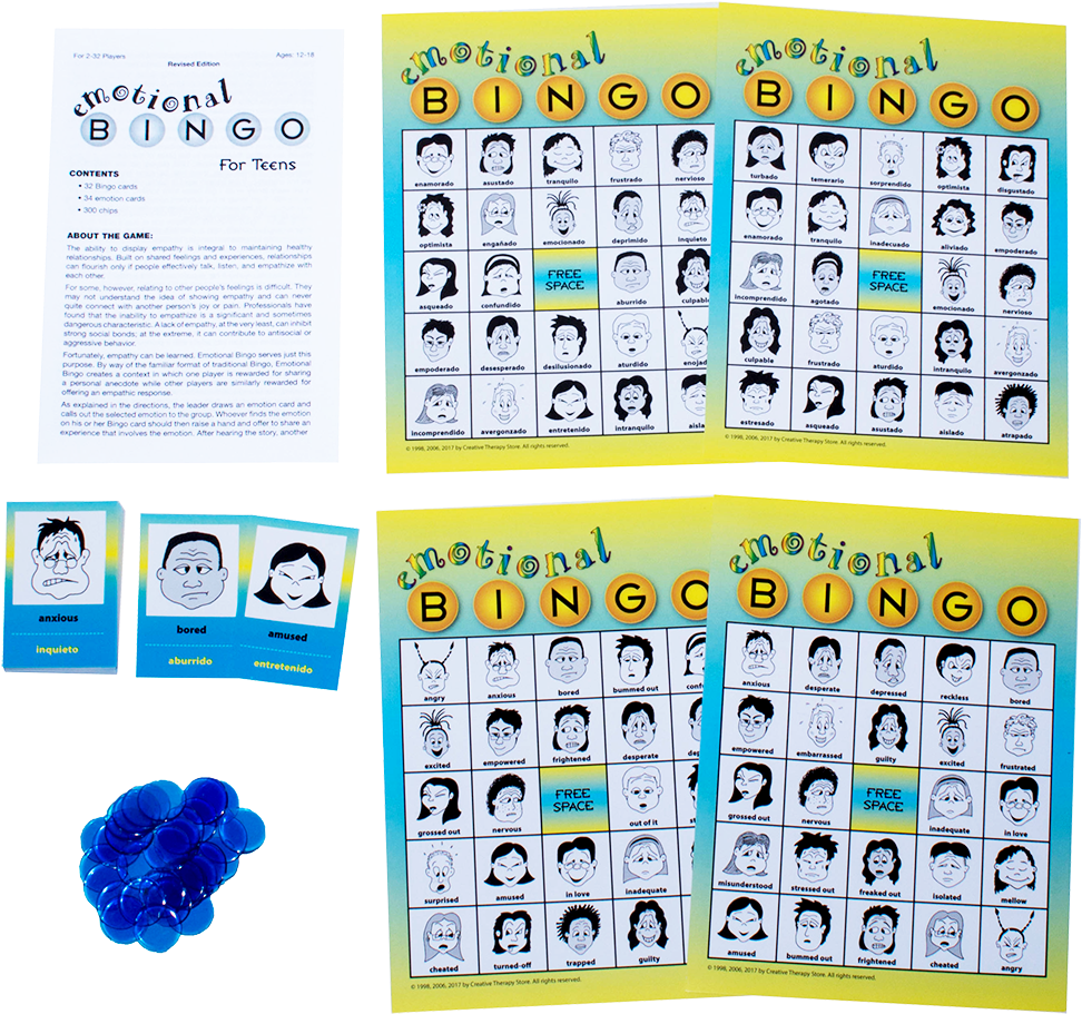 Emotional Bingo For Teens - Number (1000x1000), Png Download