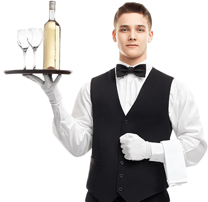 Waiter Png (446x456), Png Download