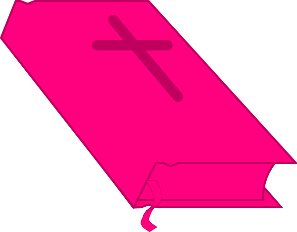 Pink Bible Clip Art (600x469), Png Download