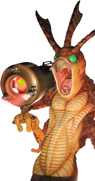 Invasion Clipart Alien Attack - Universal Orlando Men In Black Alien Attack (384x735), Png Download
