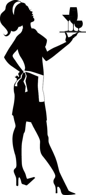 Bartender Drawing Waitress Musical Image Library Download - Singlestopshop 2016 New New Arrival Restaurant Vinyl (366x831), Png Download