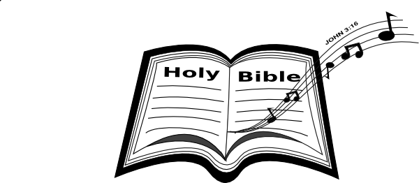 Bible Clipart Music - Bible And Music (600x262), Png Download