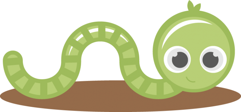 Clip Art Library Download Bookworm Free Boy Worm Cu - Caterpillar (800x372), Png Download